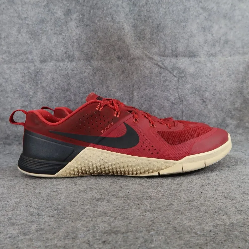 Nike Shoes Mens 14 Athletic Trainer Metcon 1 Sport Active Crossfit Gym Red Black